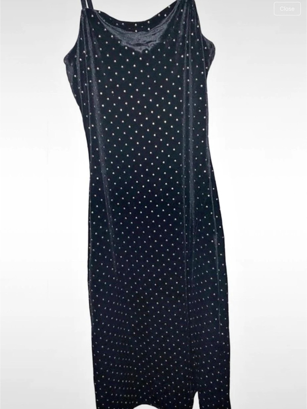 love, fire Polka Dot Maxi Dress in Black Size Medium Like New